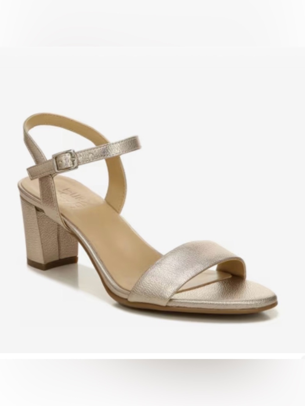 Naturalizer Bristol Dress Sandal Metallic Heels Gold US 8W